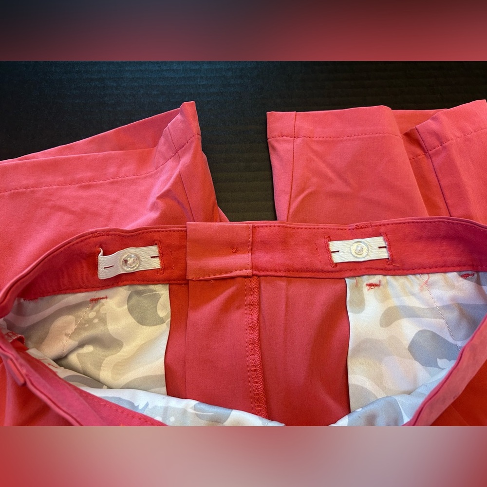 Vineyard Vines Boys Performance Shorts Adjustable Waist Size 14 Jetty Red Preppy - Picture 6 of 12